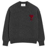 Maglione girocollo in grigio scuro Ami Paris - unisex 