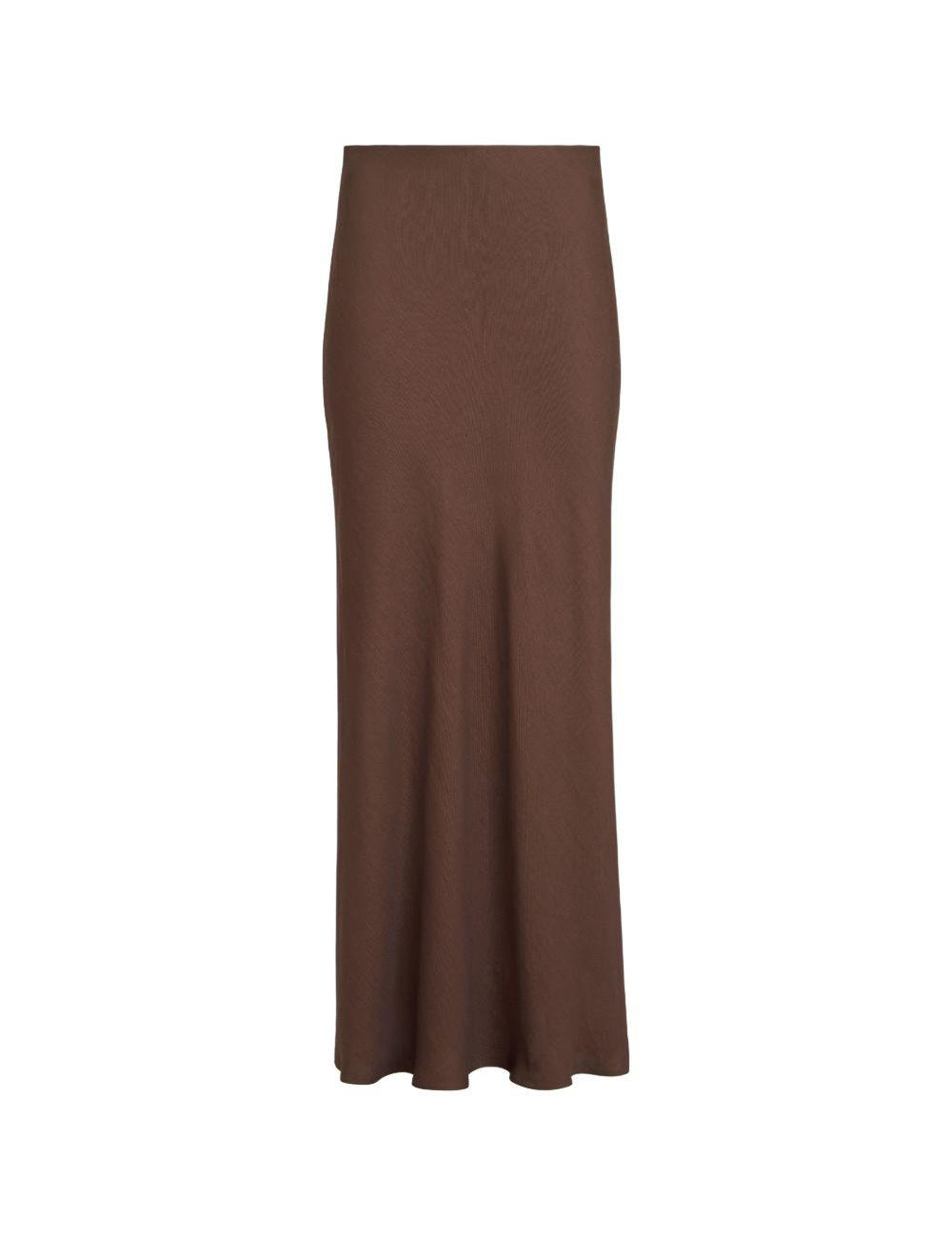 Gonna maxi con spacco in marrone Brunello cucinelli - donna 