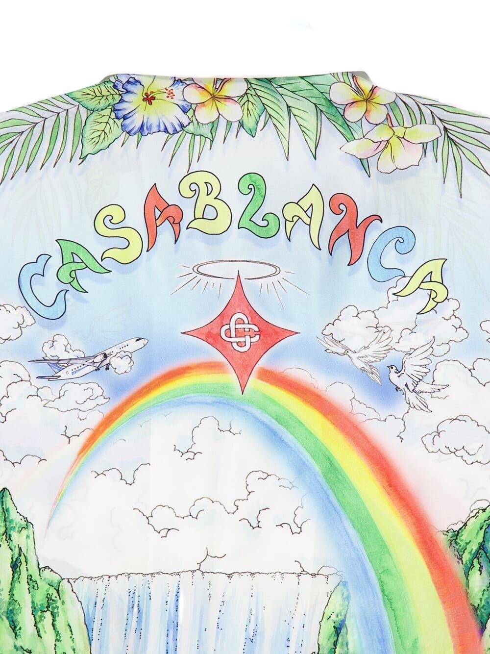 Camicia a maniche lunghe aloha in bianco Casablanca - uomo 