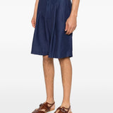 Pantaloncini a pieghe in blu Laneus - uomo 