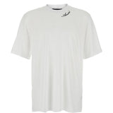 T-shirt a maniche corte con logo  in bianco 