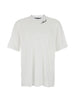 T-shirt a maniche corte con logo  in bianco