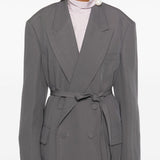 Giacca con cintura bless in grigio Dries van noten - donna 