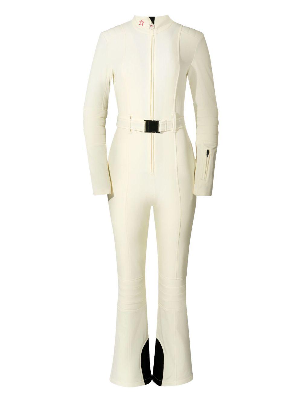 Tuta da sci svasata in bianco Perfect moment - donna 