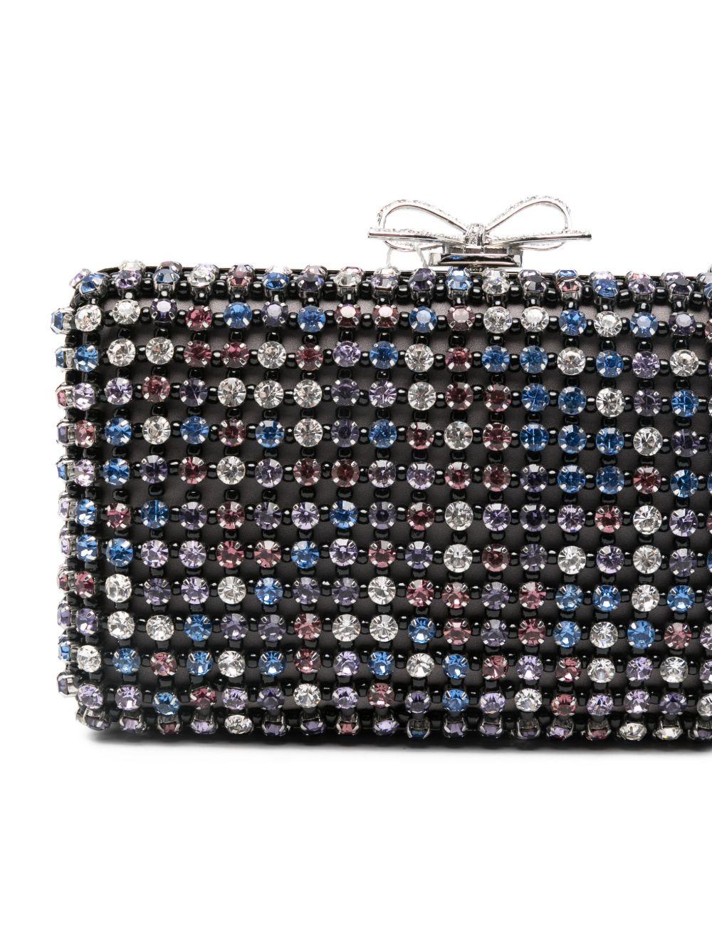 Clutch con cristalli in nero Self-Portrait - donna 