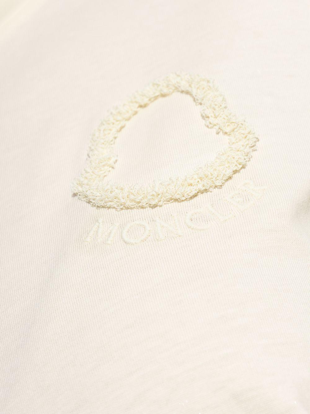 T-shirt con logo in bianco Moncler - donna 