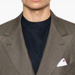 Blazer doppiopetto in verde Kiton - uomo 