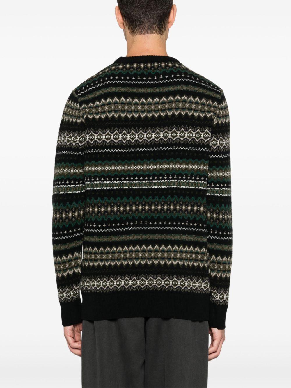 Maglione con ricami case fair in nero Barbour - uomo 