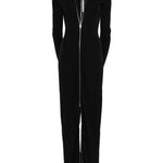 Abito maxi con scollo a v in nero Alexander wang - donna 