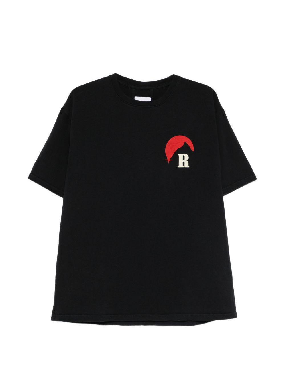 T-shirt con grafica del logo in nero Rhude - uomo 