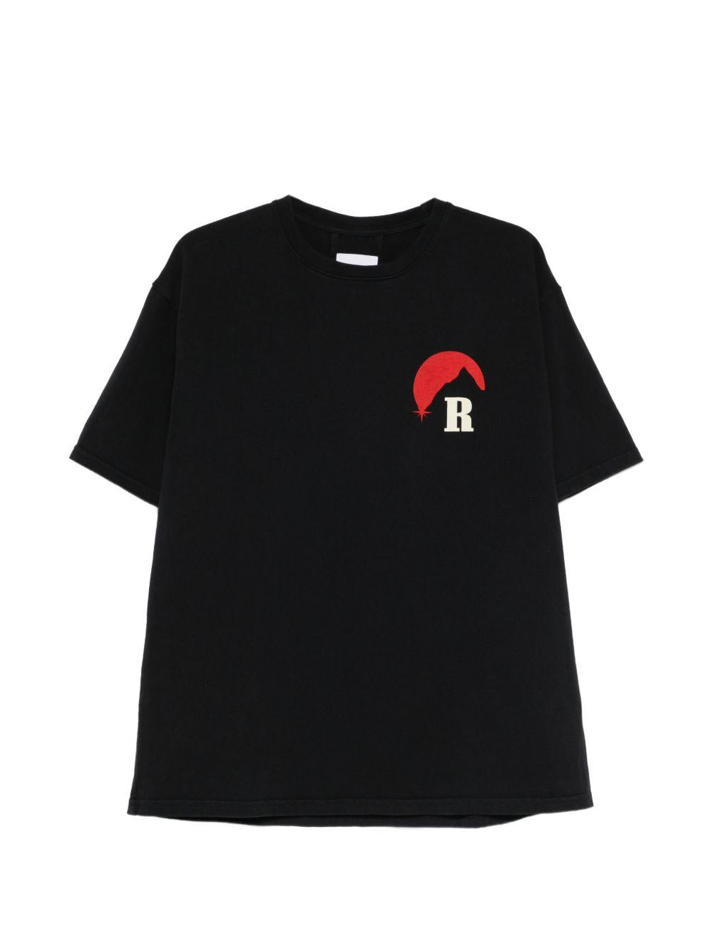 T-shirt con grafica del logo in nero Rhude - uomo 