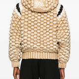 Giacca imbottita con cappuccio in beige Raxxy - donna 