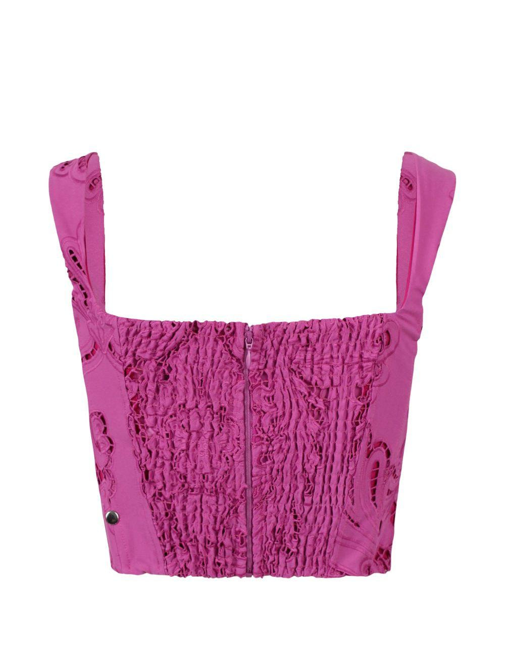 Top stile bustier in rosa 