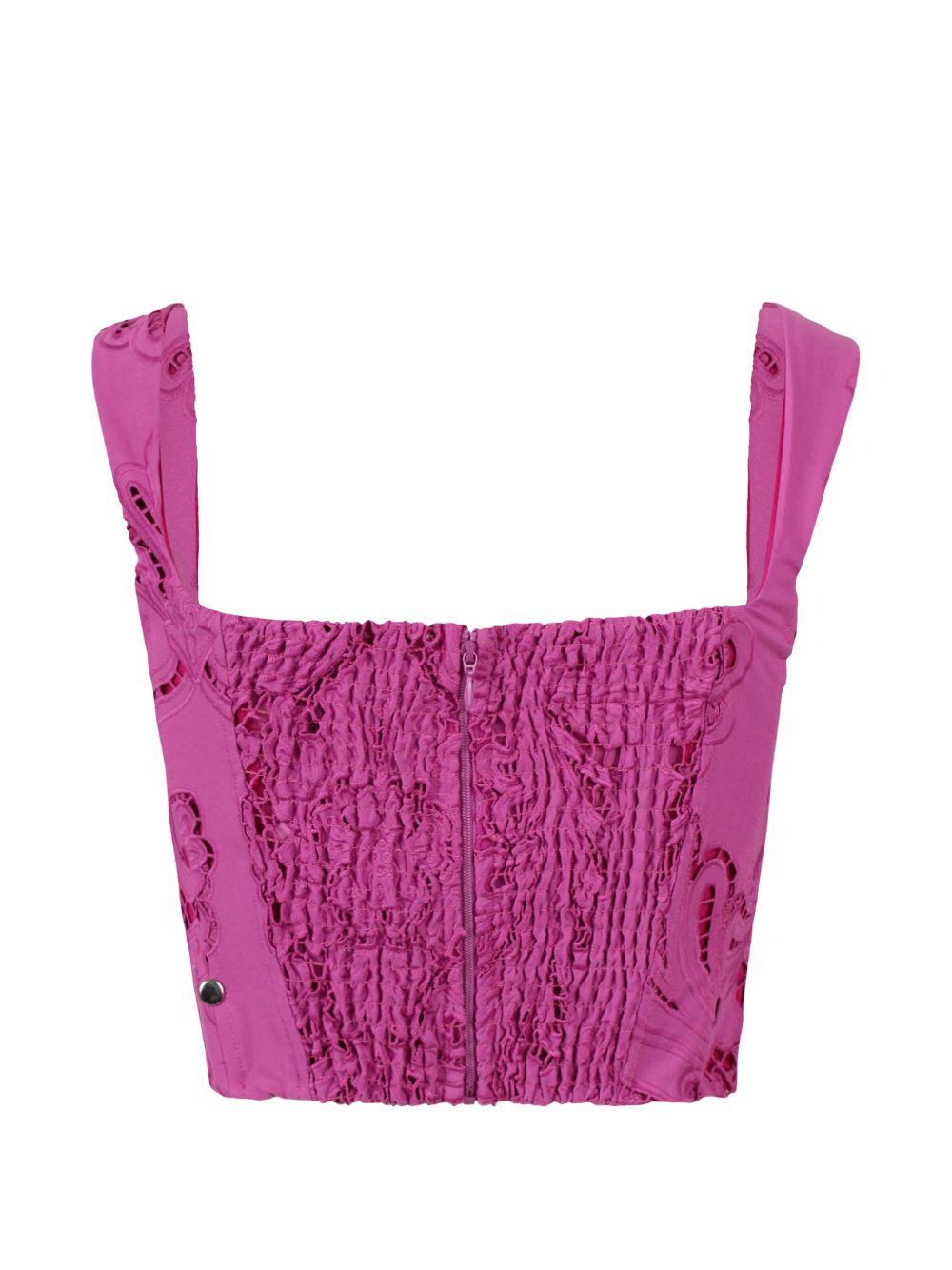 Top stile bustier in rosa 