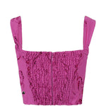 Top stile bustier in rosa 
