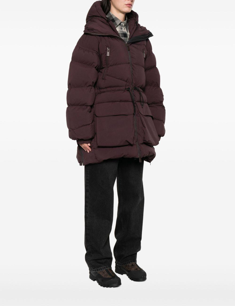 Cappotto parka con chiusura a zip in bordeaux Bacon - donna 