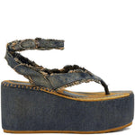 Sandali con plateau in blu Diesel - donna 