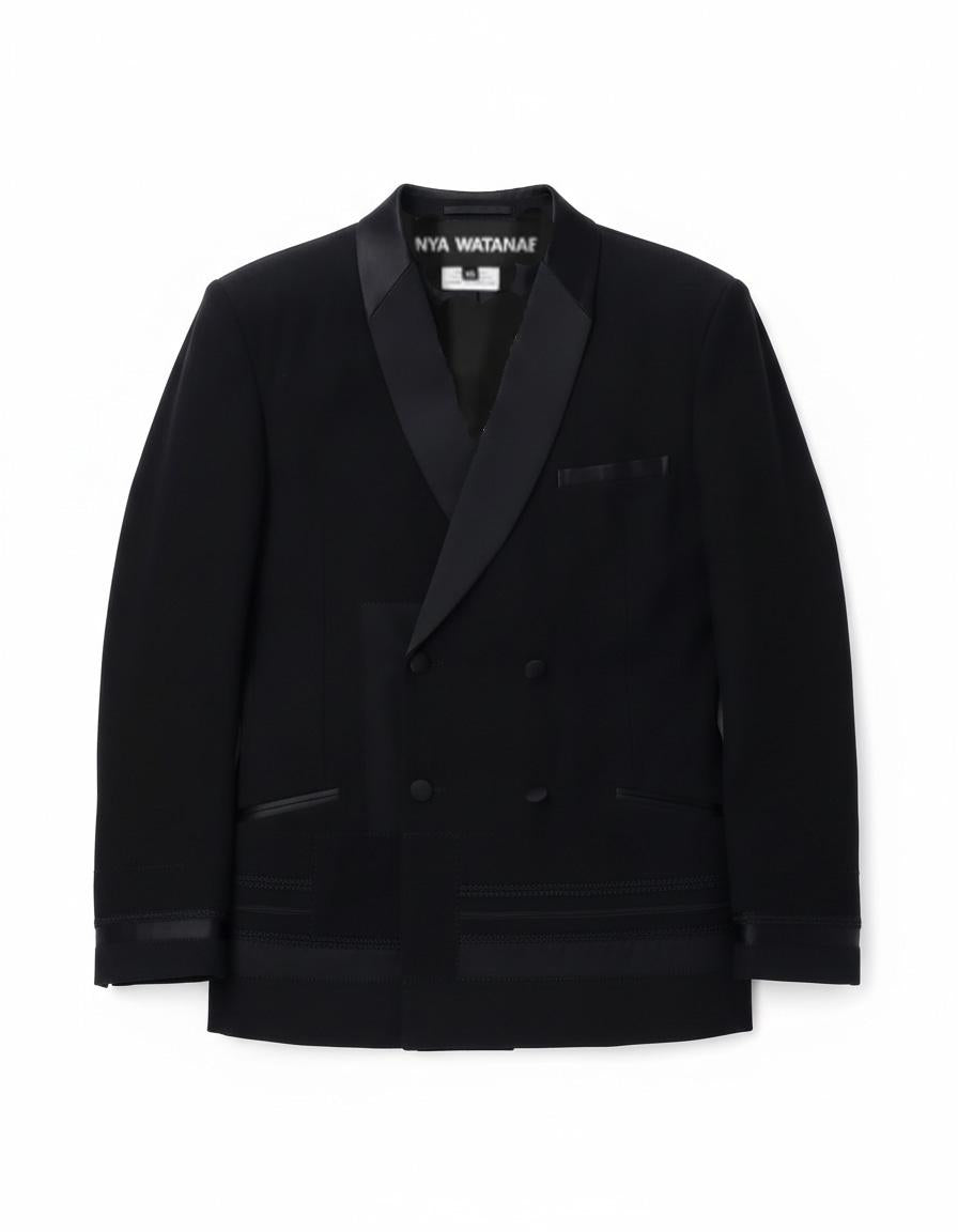 Blazer doppiopetto in nero Junya Watanabe - uomo 