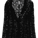 Giacca monopetto a fiori in nero Norma Kamali - donna 
