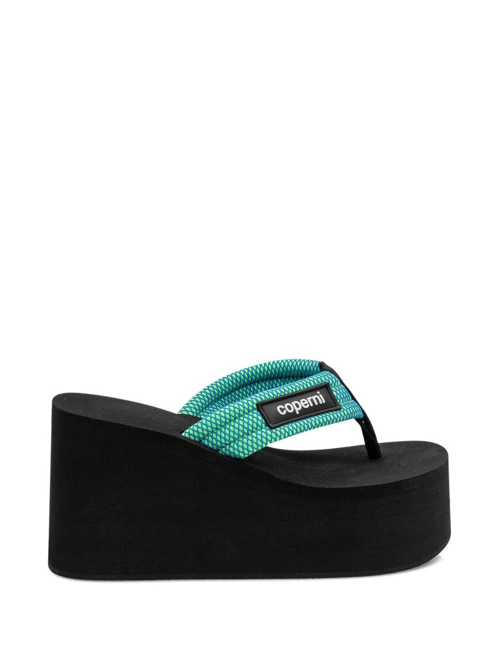 Sandali con applicazione in nero e verde Coperni - donna 