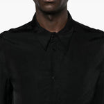 Camicia satinata a maniche lunghe in nero Sapio - uomo 
