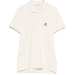 Polo a maniche corte in avorio Moncler - donna 