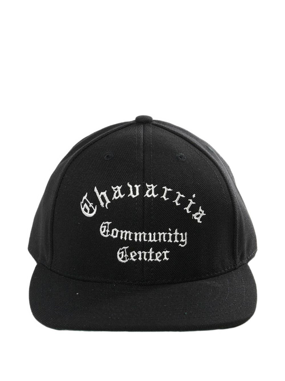 Cappello da baseball con ricamo in nero Willy chavarria - uomo 