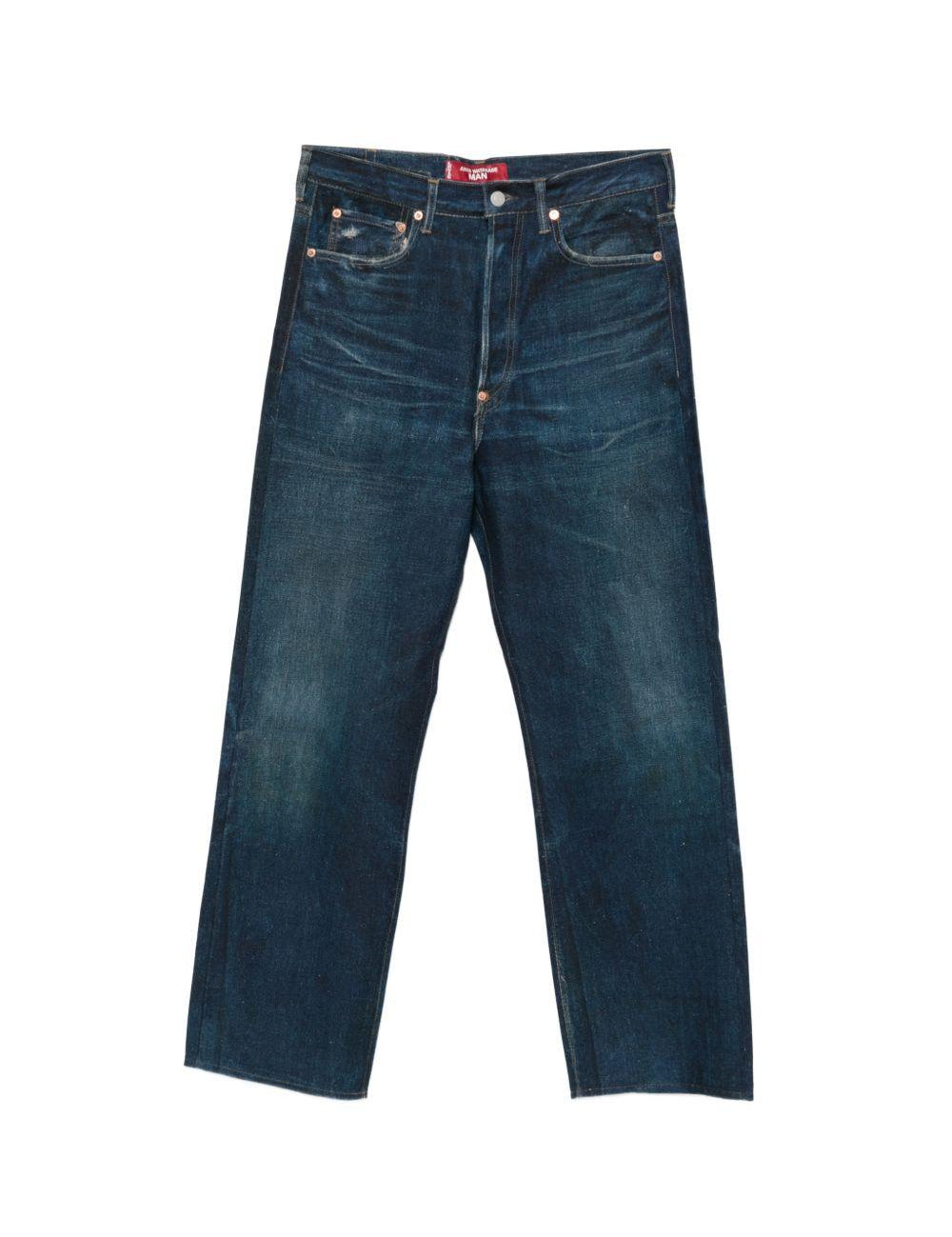 Jeans con passanti per cintura in blu Junya watanabe - uomo 