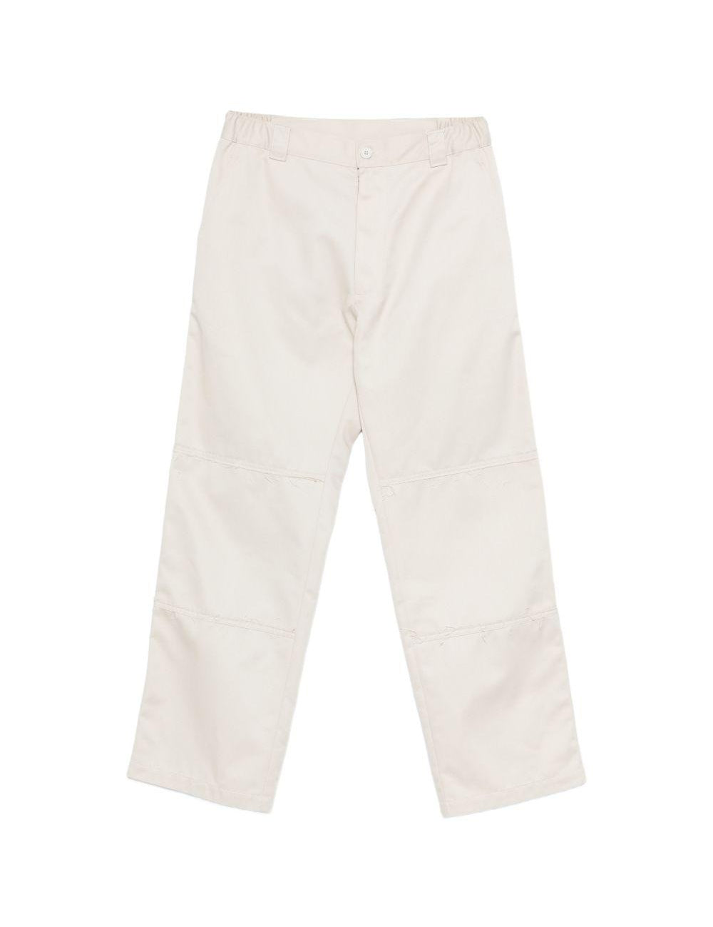 Pantaloni con cuciture a contrasto in avorio MM6 Maison Margiela - uomo 