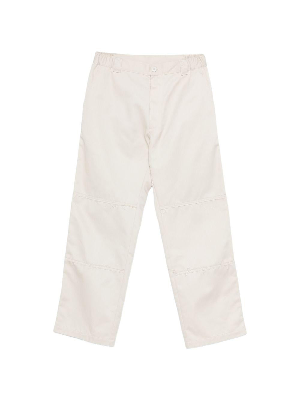 Pantaloni con cuciture a contrasto in avorio MM6 Maison Margiela - uomo 