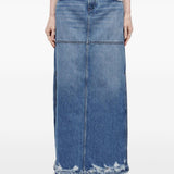 Gonna denim con vita media in blu Re/done - donna 
