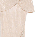 Abito lungo drappeggato con decorazione in beige Self-Portrait - donna 