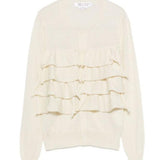 Cardigan a maniche lunghe con ruches in avorio Comme des garcons comme des garcons - donna 