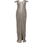 Abito susie con scollo a cuore in argento Maria lucia hohan - donna 