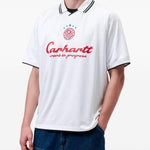 T-shirt terrace football in bianco carhartt wip - uomo 
