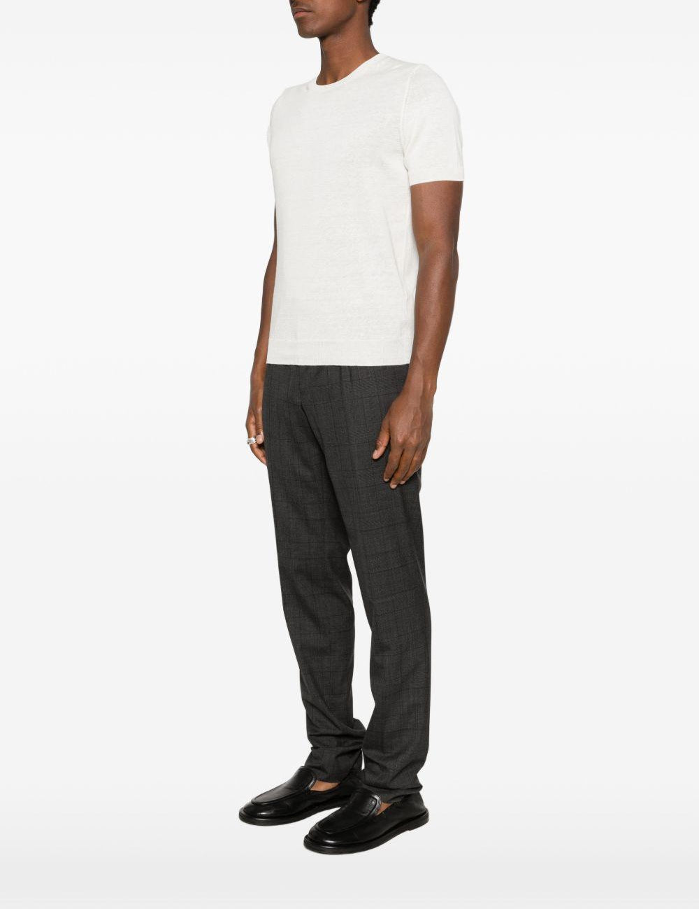 T-shirt girocollo in bianco Tagliatore - uomo 