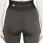 Leggingsi con stampa serpente in nero Adidas by stella mc cartney - donna 