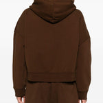 Felpa con zip in marrone Entire studios - unisex 