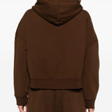 Felpa con zip in marrone Entire studios - unisex 