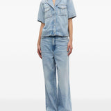 Sneakers con design a inserti in blu 