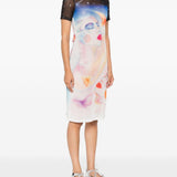 Abito midi con stampa multicolore Casablanca - donna 