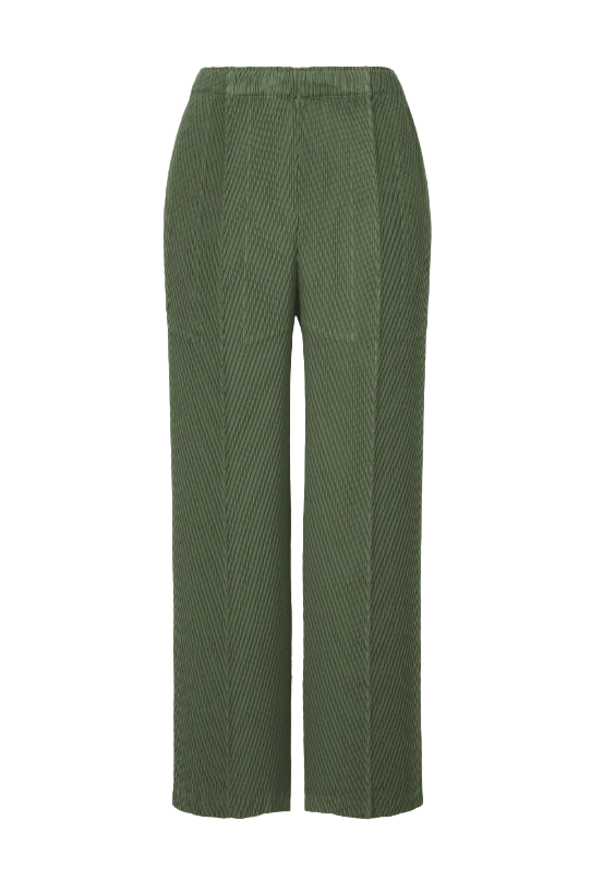 Pantaloni plisettati rhumbus in verde Issey Miyake - donna 