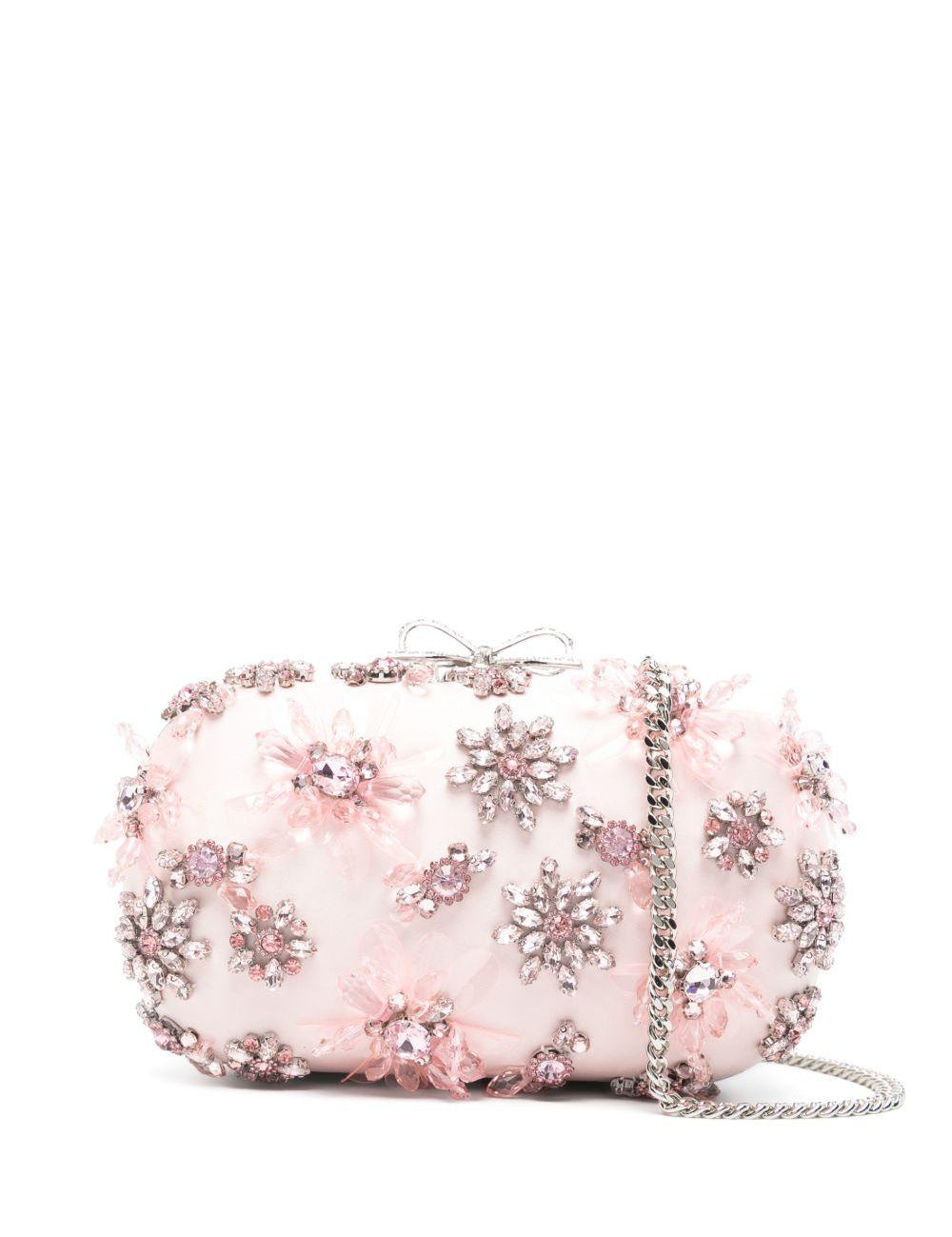 Clutch con decorazione in rosa Self-Portrait - donna 