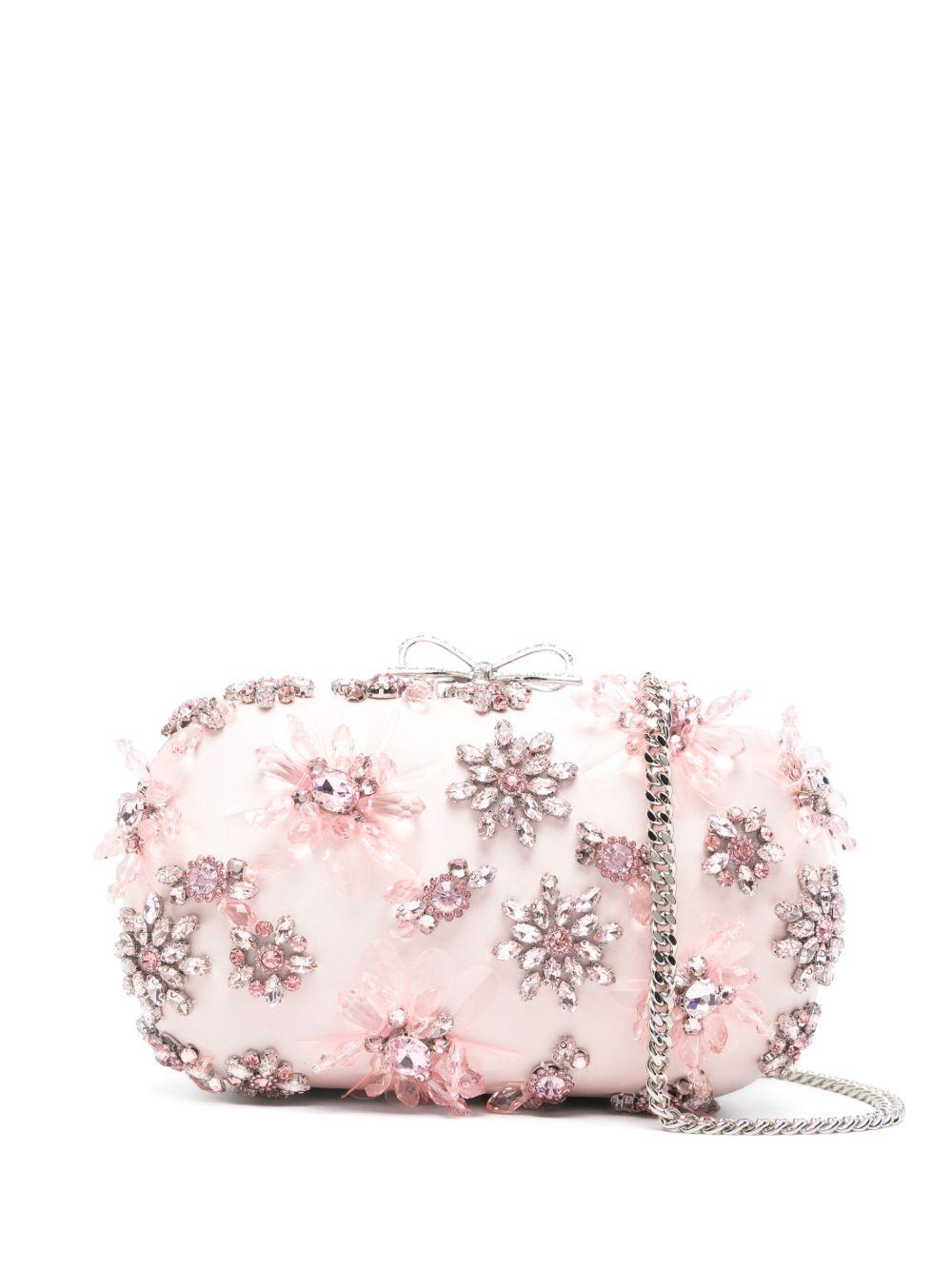 Clutch con decorazione in rosa Self-Portrait - donna 