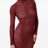 Abito mini in pizzo in bordeaux Wolford - donna 