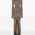 Abito lungo con cuciture in grigio Rick Owens - donna 