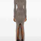 Abito lungo con cuciture in grigio Rick Owens - donna 