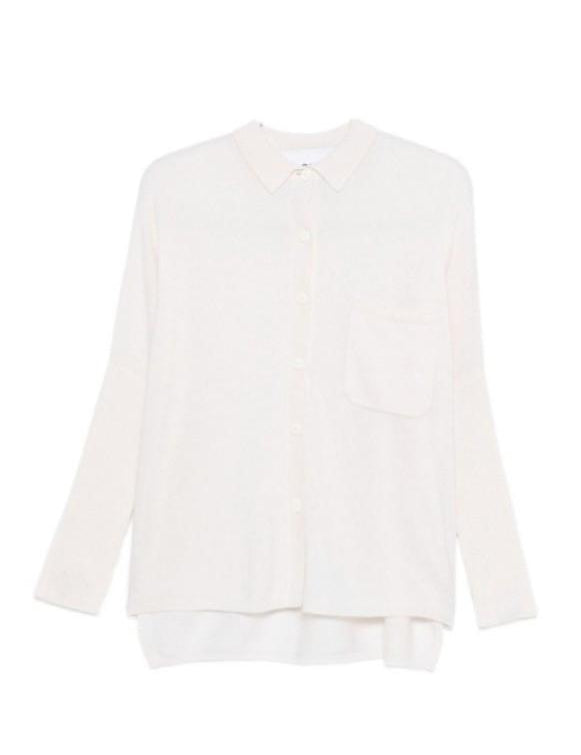 Cardigan con colletto in cashmere andrea in bianco Gotha - donna 