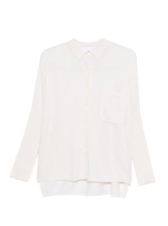 Cardigan con colletto in cashmere andrea in bianco Gotha - donna 
