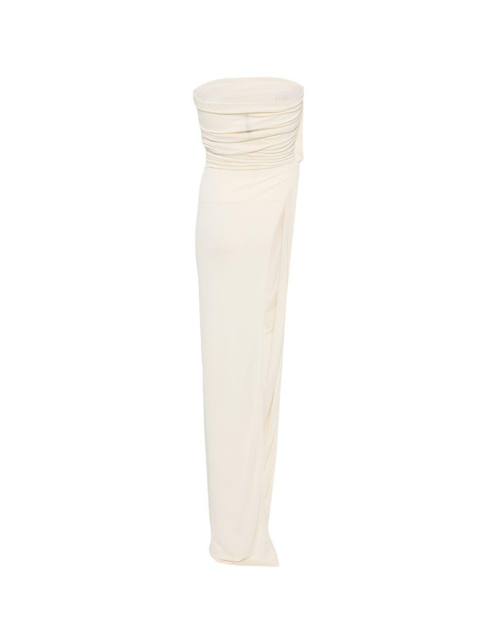 Top con spaccatura arricciata in bianco Rick owens lilies - donna 
